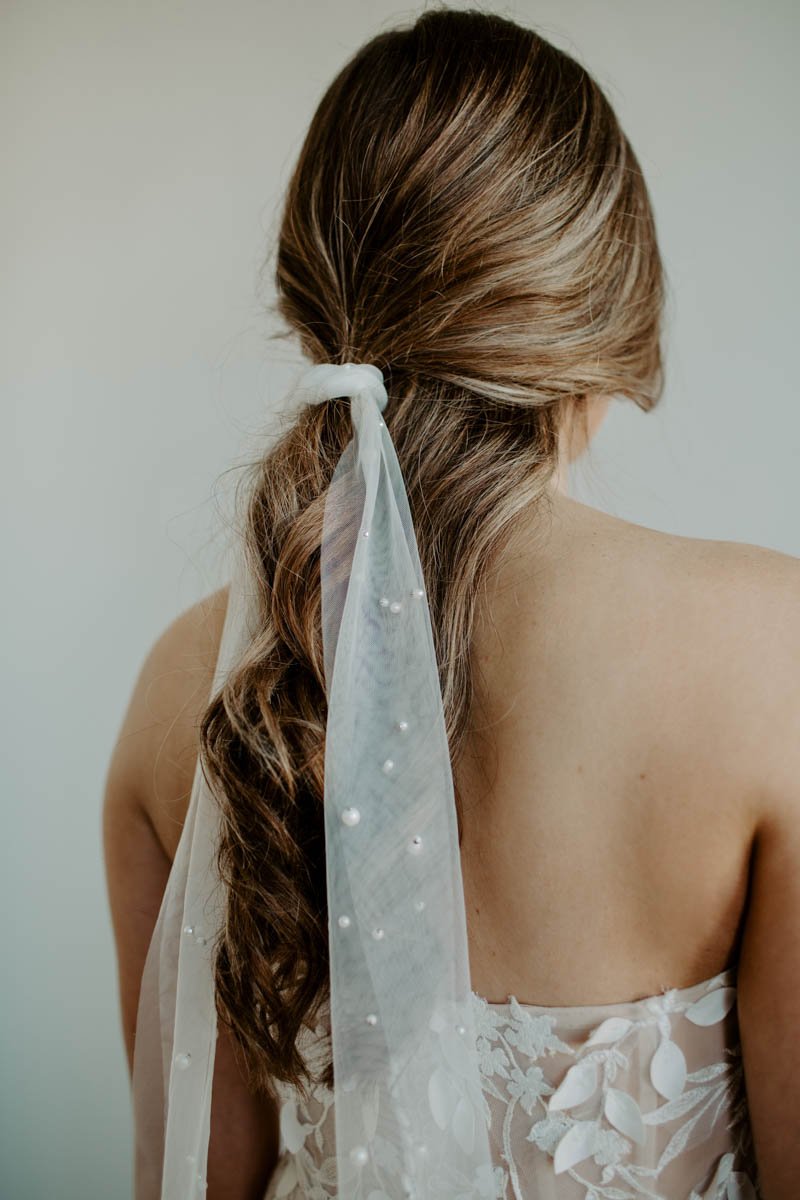 Ruffled Rose Veils - Canadian bridal veil designer handmade bridal veils -105