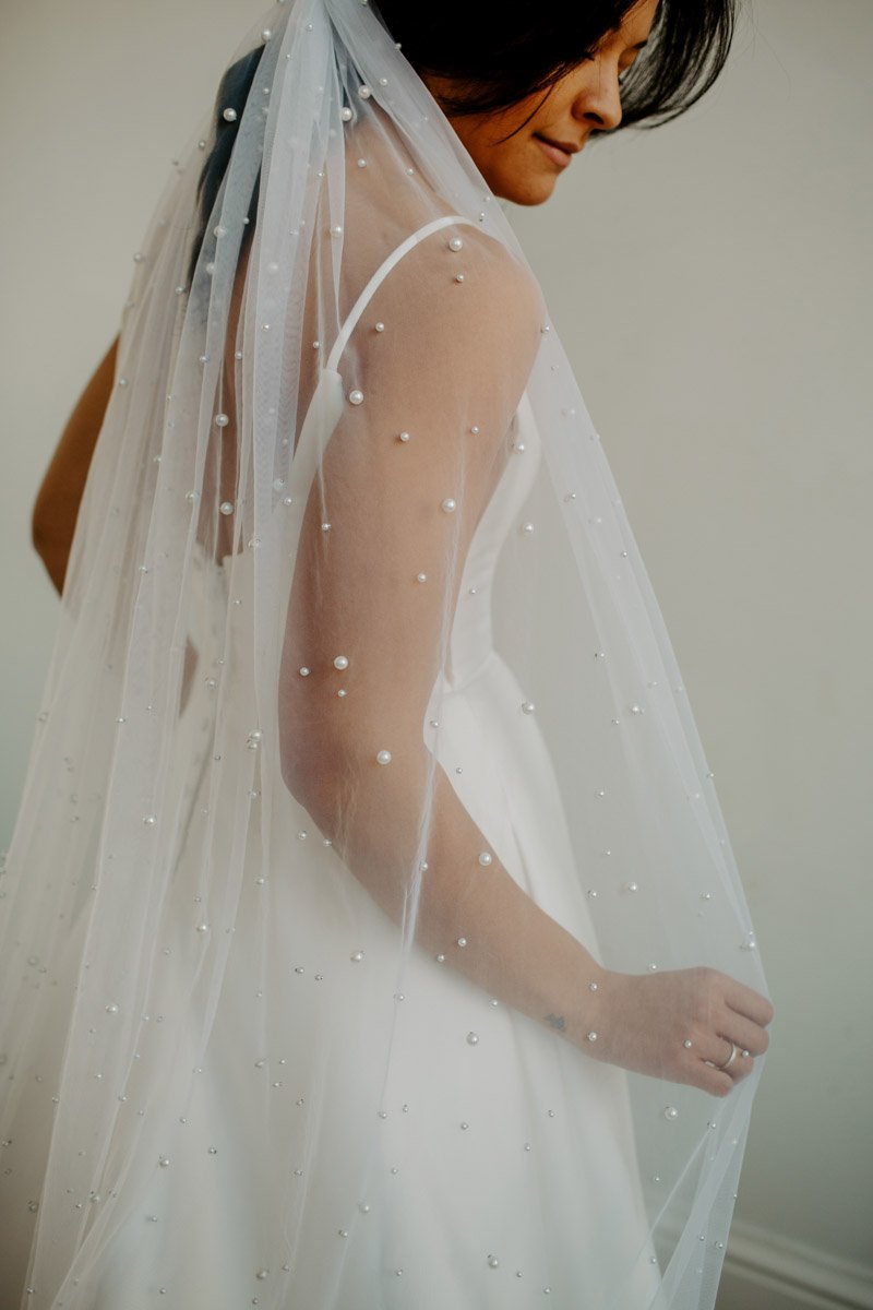 Scattered Pearl Veil - Classic Veils